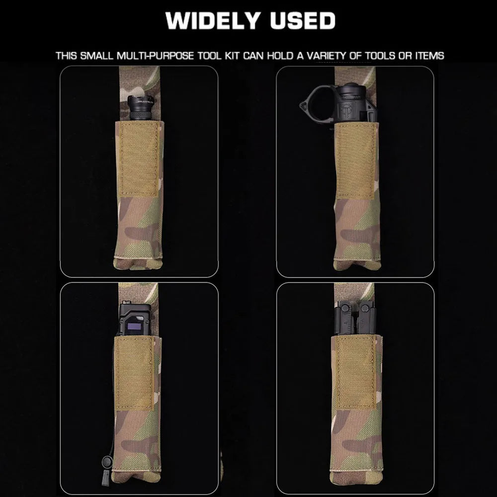 Tactical Tools Pouch MOLLE Outdoor Camping Hunting Flashlight Storage Bag Airsoft Vest Plate Carrier Portable Waist Belt Bag