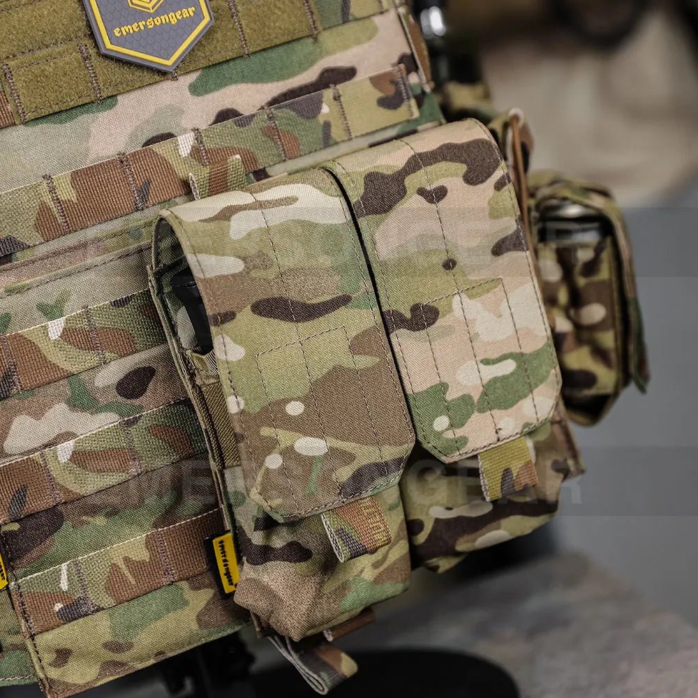 Emersongear For LBT Style Double Magazine Pouch 556 MOLLE Combat Mag Bag Outdoor Holder Airsoft Hunting Trekking Nylon