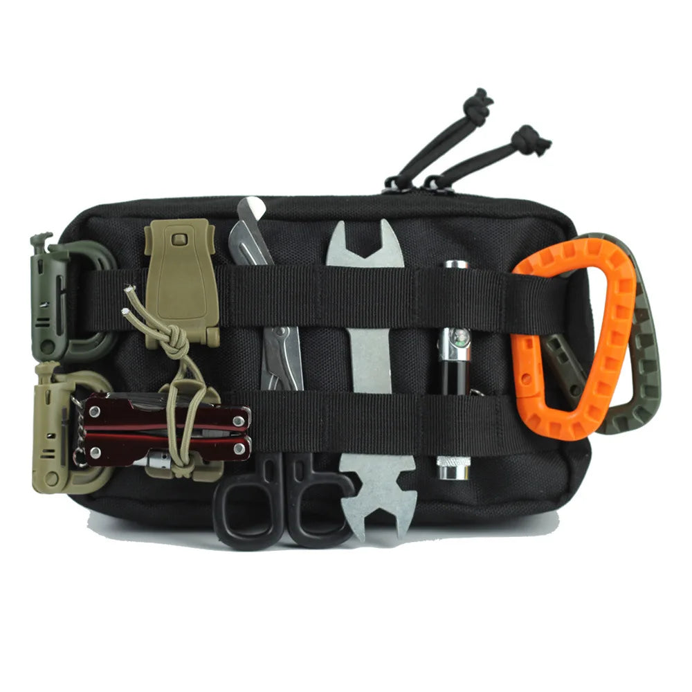 Molle Utility EDC Waist Bag Tactical Pouch Medical First Aid Bag Belt Pouch Outdoor Sports Hunting Bag