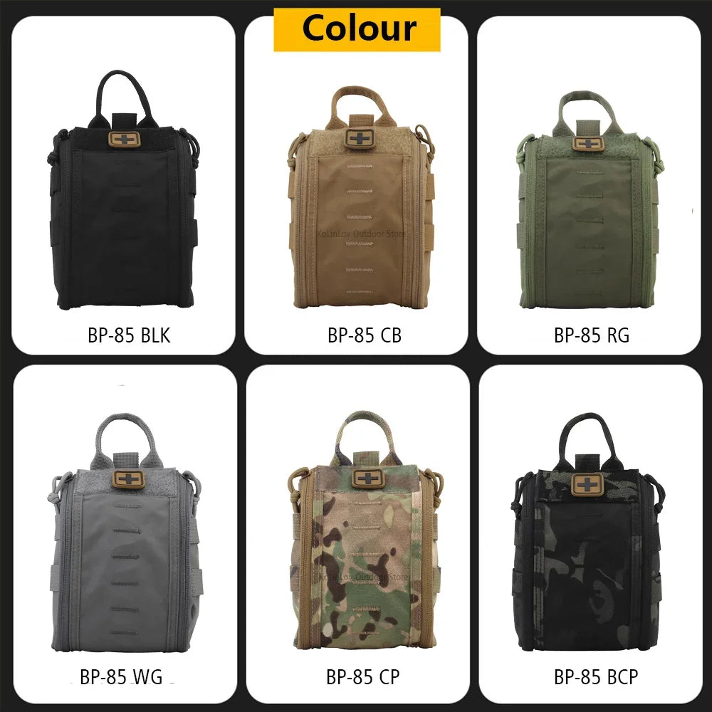 MOLLE Tactical First Aid Kit Waist Belt Bag Hunting Vest Plate Carrier Outdoor Camping Quick Response Outdoor Medical Tool Pack