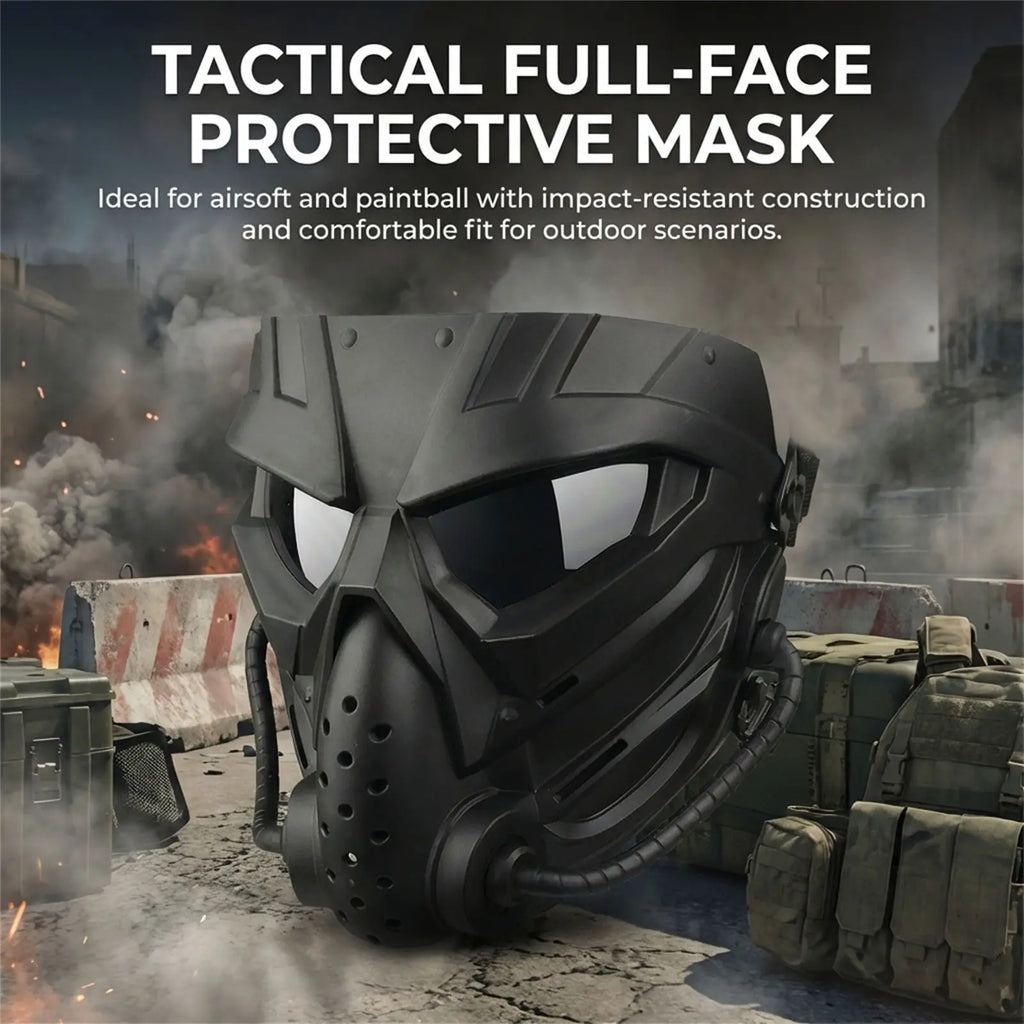 Full Face Protection-Mask Tactical Mask Alien Breathable Ventilation for Paintball and Cosplay Enthusiasts