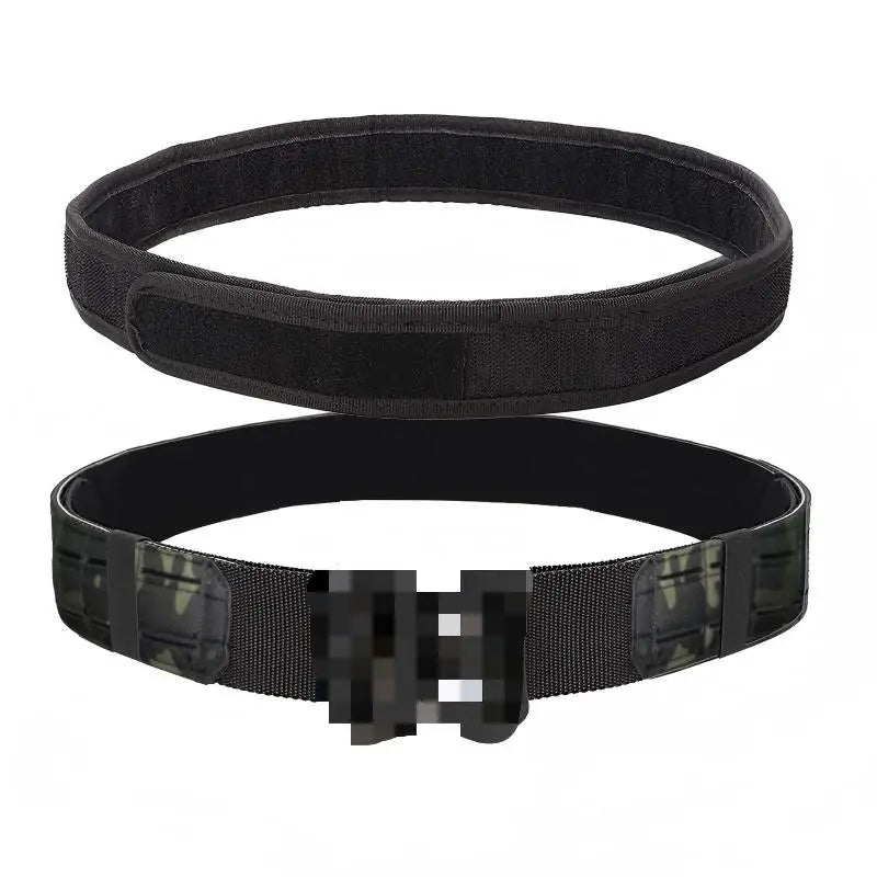2 Inch Tactical Belt with Molle System Double Layer Metal Buckle Quick Battle Fighter Combat Belt for Military And Outdoor Use