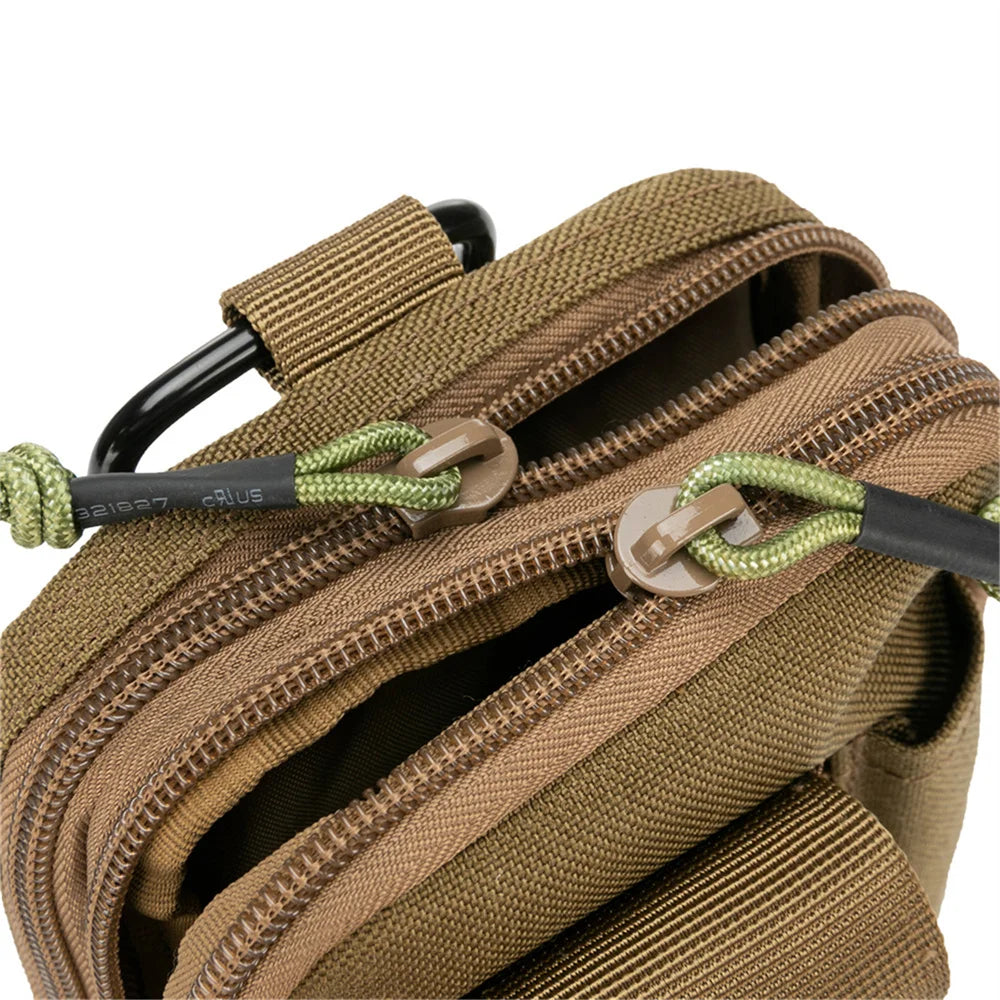 Tactical EDC Molle Bag Purse Double Layer Outdoor Hunting Waist Fanny Pack Men Phone Pouch Camping Cycling Waist Bag