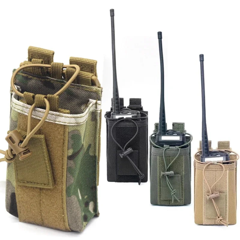 Radio Holster Walkie Talkie Pouch for BaoFeng UV-5R, Adjustable Nylon Belt Clip Holder for Outdoor Camping Hiking Work Equipment