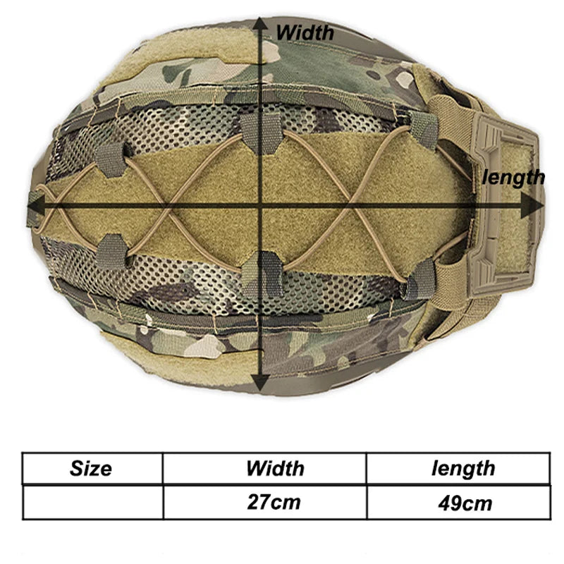 Tactical Helmet Cover With NVG Battery Pouch for FAST MH PJ BJ OPS-Core Airsoft Helmet Paintball Hunting Accessories