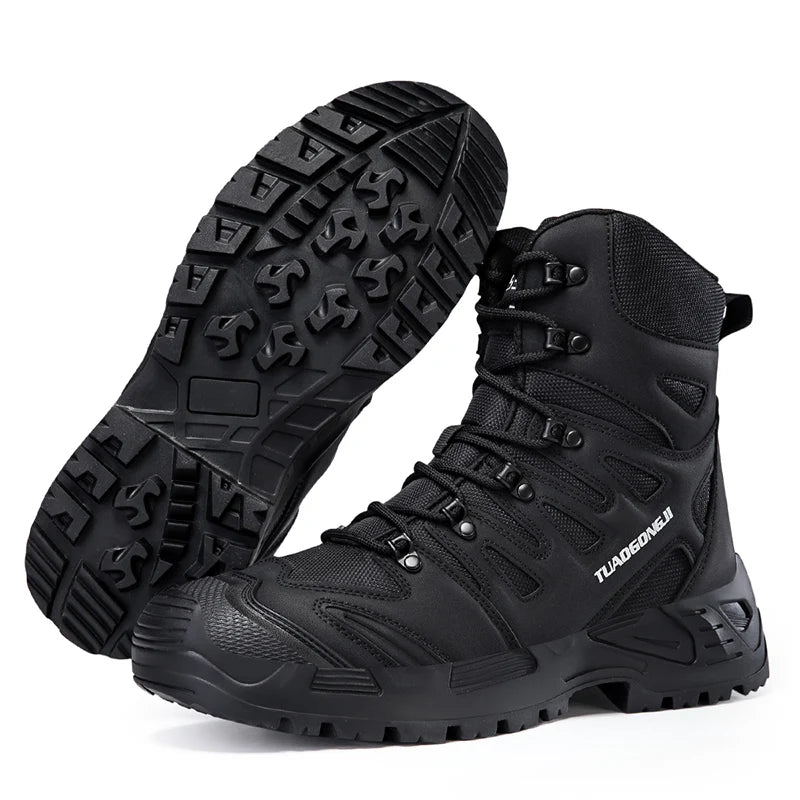 Classic Brand Comfortable High Top Mountain Climbing Boots Top Quality Wearable Hunting Shoe Large Size Outdoor Hiking Shoe