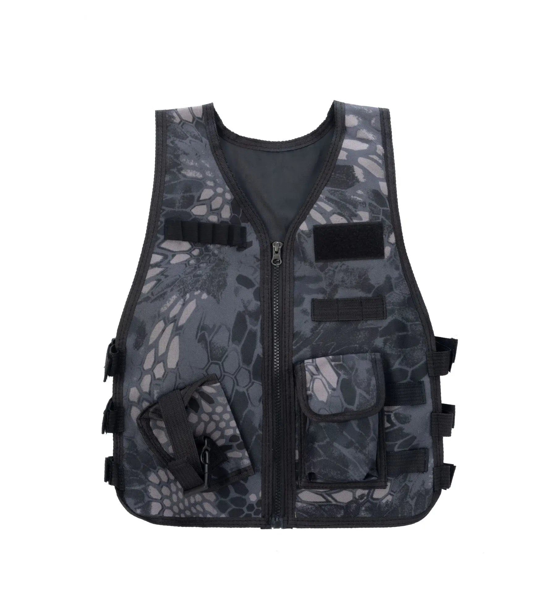 Fans Outdoor Children Vest Tactical Boy Girl Camouflage CS Game Vest Kids Hunting Cosplay Fishing Multi Pocket Quick Dry Clothes