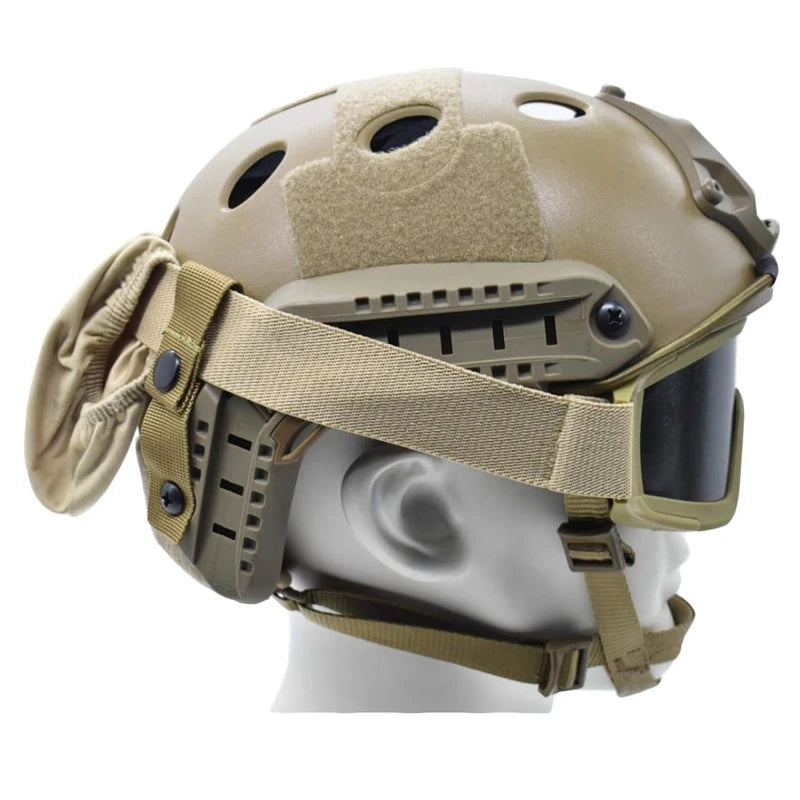 Tactical Goggle Retention Straps for MICH/ACH Helmet, Helmet Goggles Fixing Straps with Snap Buckle