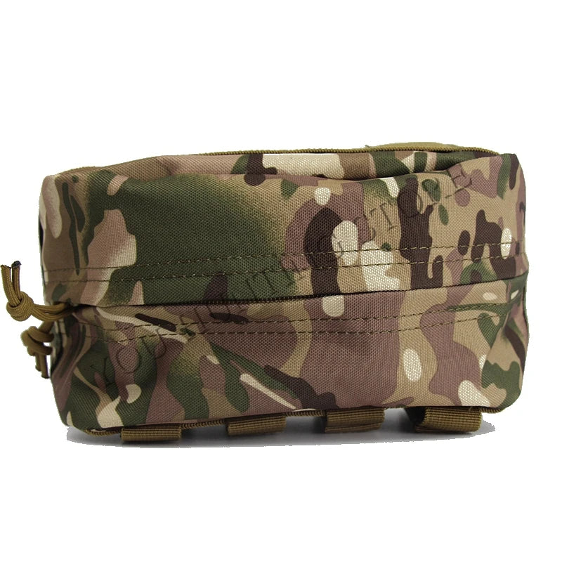 Tactical Molle Utility Pouch EDC Gadget Tool First Aid Backpack Vest Bag Camo Dump Drop Pouch Hunting shooting accessory Bags