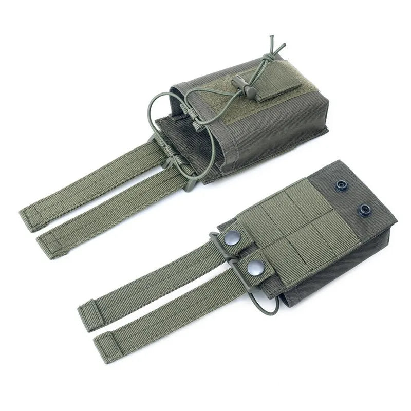 Tactical Molle Radio Holder Portable Walkie Talkie Pouch Case Radios Holster Bag for Two Ways Walkie Talkies Hunting Equipment