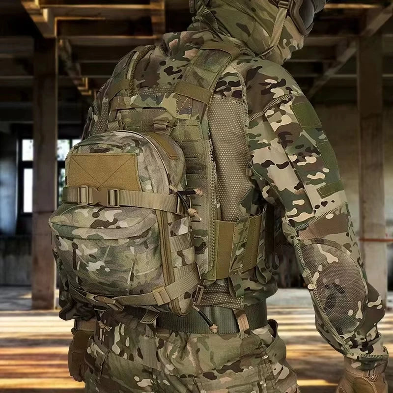 1000D Nylon Outdoor Vest Lightweight Waterproof Backpack MOLLE Accessory Bag for Camping Hunting Sports