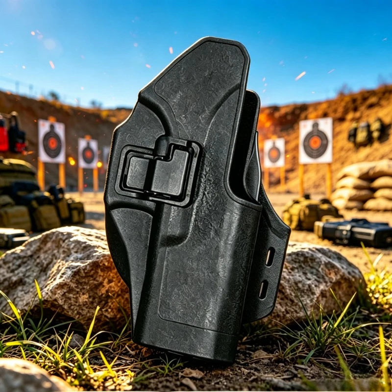 2026 NEW Quick Detach Tactical Waist Carry Sleeve for G18 Plastic Outdoor Portable Fast Pull Gear with 20mm Rail Mount Accessory