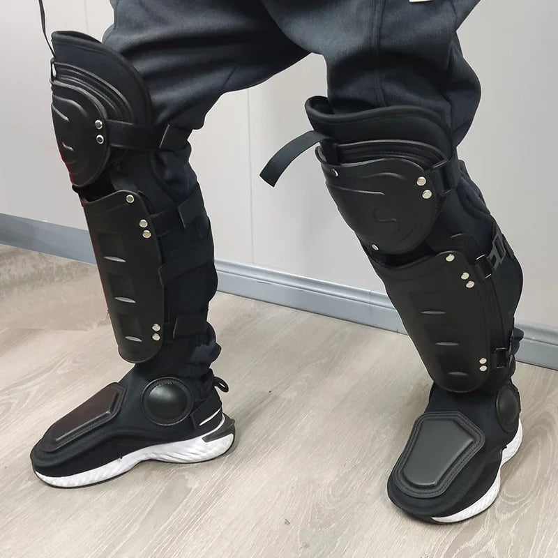 Tactical Leg Armor Guards, Protective Legs Armour Suits, Riot Suits Supplies Full Body Protective Leg and Knee Pads Equipment