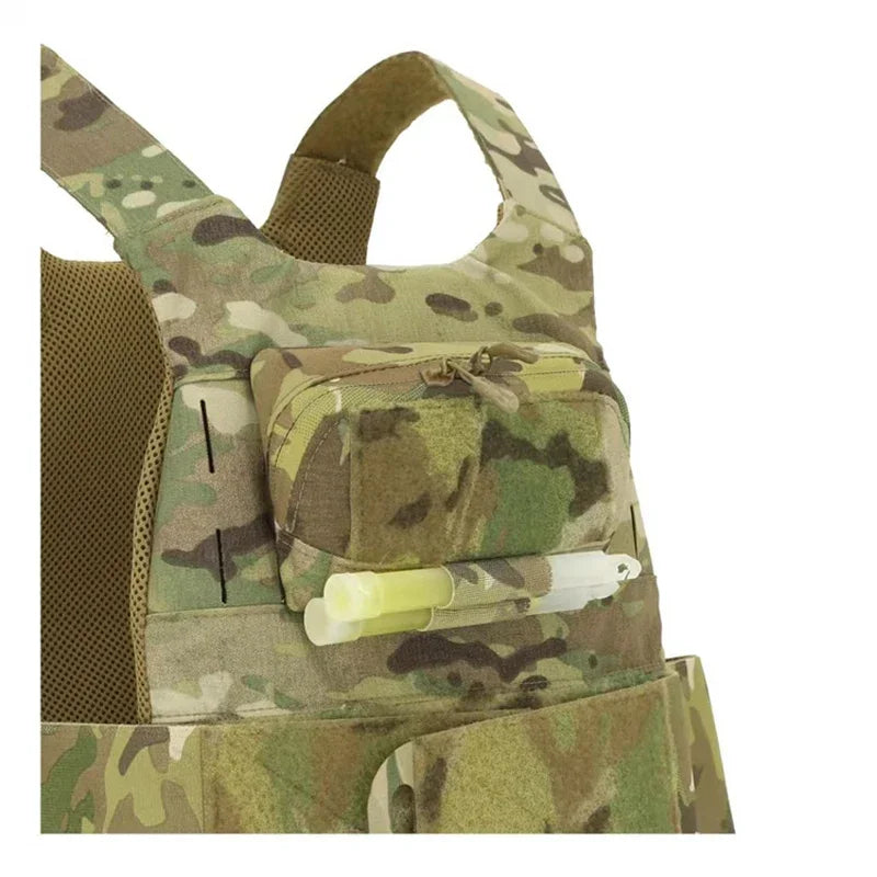 Tactical Admin Pouch Airsoft Vest Expansion Map Bag Chest Panel Hanging Multicam 500D Pouch Storage Gear