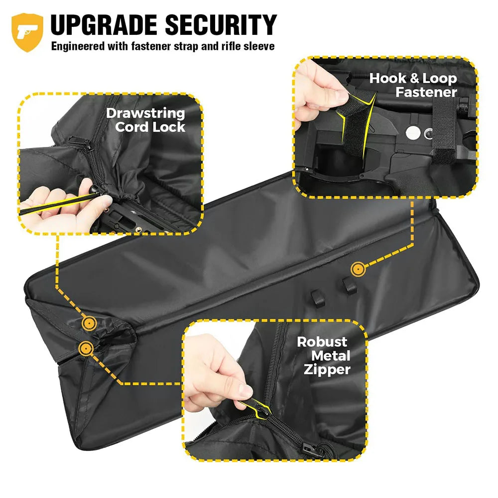 100/120cm Rifle Gun Bag Soft Rifle Case Shotgun Storage Bag Gun Carrier Pouch Outdoor Hunting Bag with Backpack Straps
