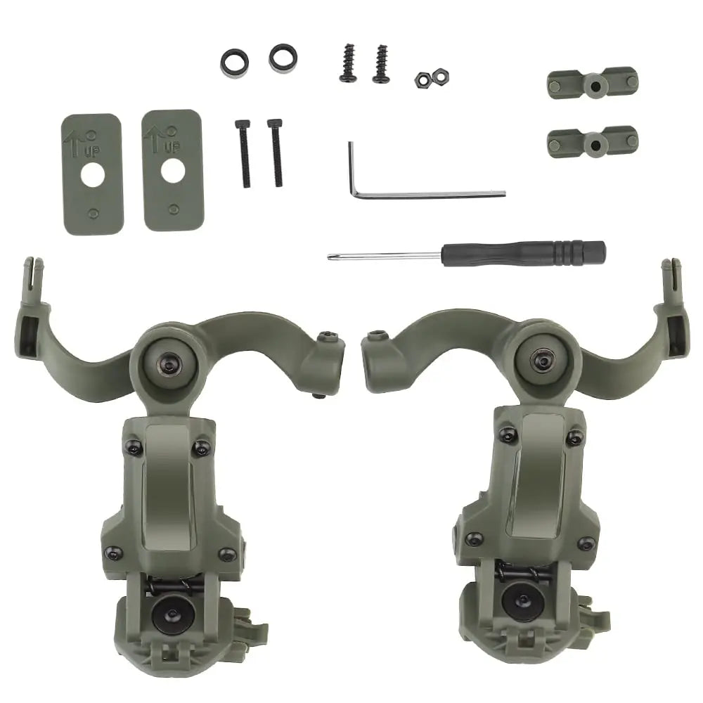 Multi Angle Rotation Tactical Headset Holder ARC Rail Mount Adapter Headphone Bracket for FAST Helmet Outdoor Airsoft Accessorie