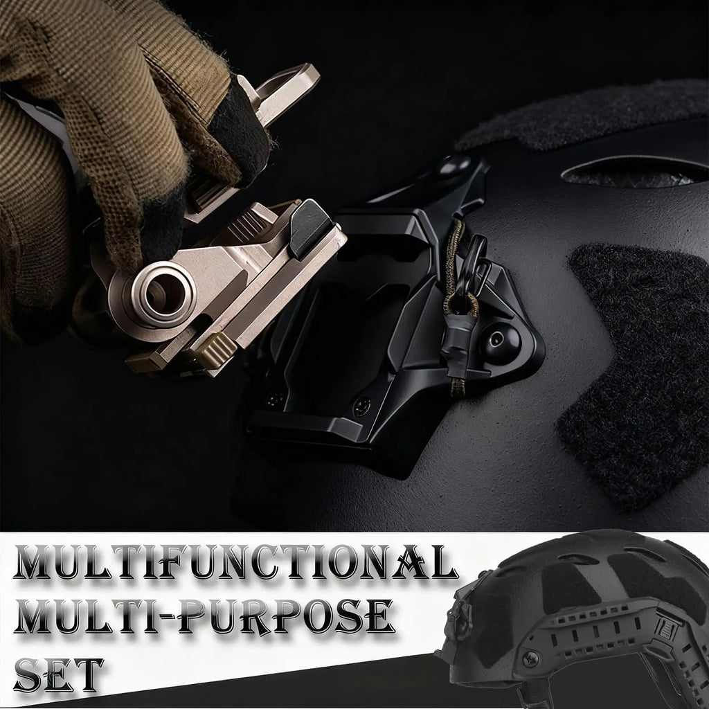 8-in-1 Tactical Fast Helmet Set with Headset & Goggles, Full Cover Military Airsoft Gear for Paintball Training and Cosplay