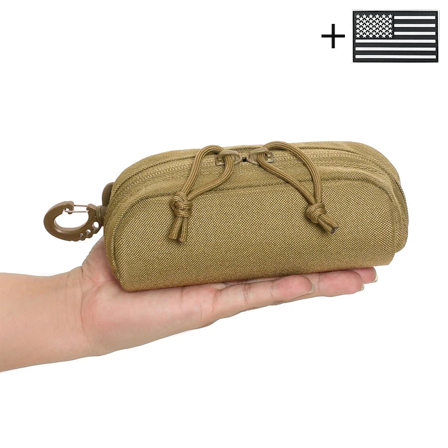 Outdoor travel glasses storage box, multifunctional portable small item storage bag, wear-resistant portable bag