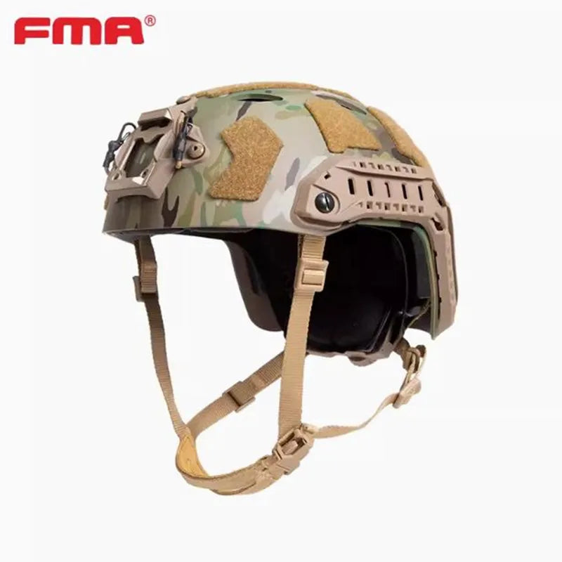 Updated Version Hunting Tactical FMA FAST SF Right Angle Vent Hole Helmet Safety Riding Size L Adjustable Knob Buckle