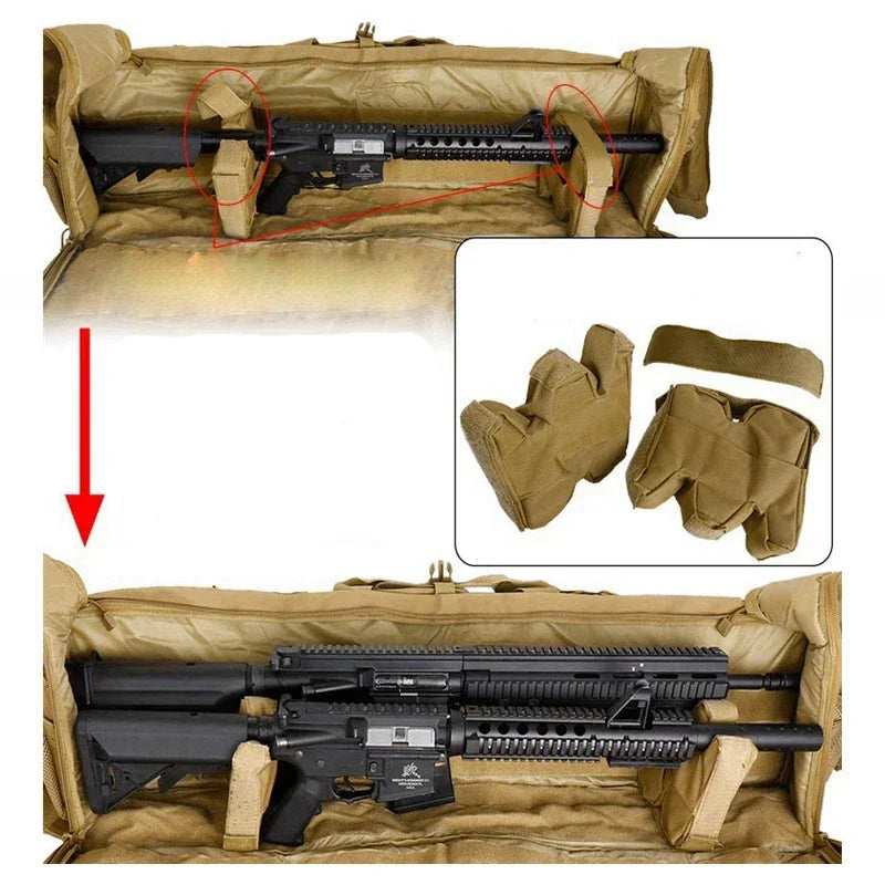 M249 Tactical Hunting Rifle Gun Bag Heavy Duty Gun Carry Bag 1000D Oxford Paintball Airsoft Air Gun Case With Shoulder Strap