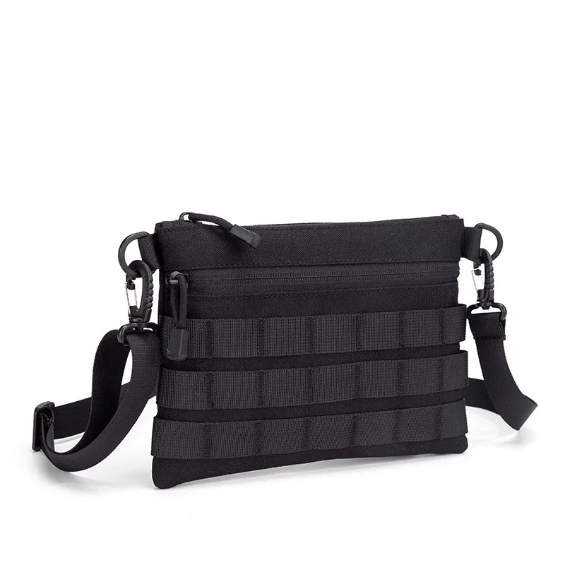 Tactical MOLLE Crossbody Bag Portable 600D Nylon Water Resistant EDC Shoulder Bag for Daily Commute Outdoor Hiking
