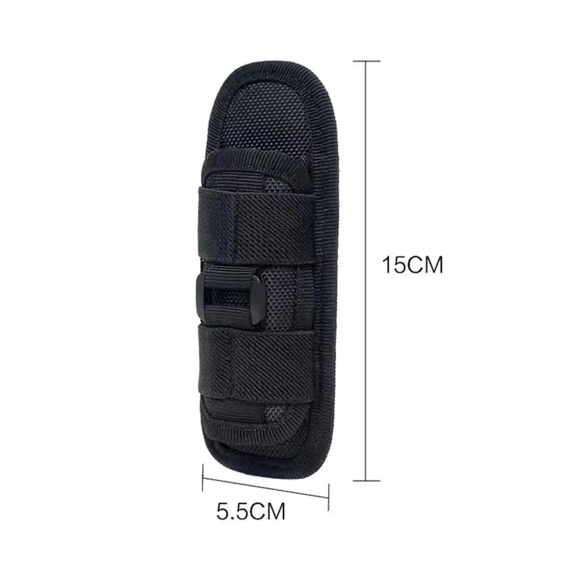 Belt Flashlight Pouch 360 Degrees Rotatable Outdoor Torch Case MOLLE Compatible Holder for Tactical and Survival Gear