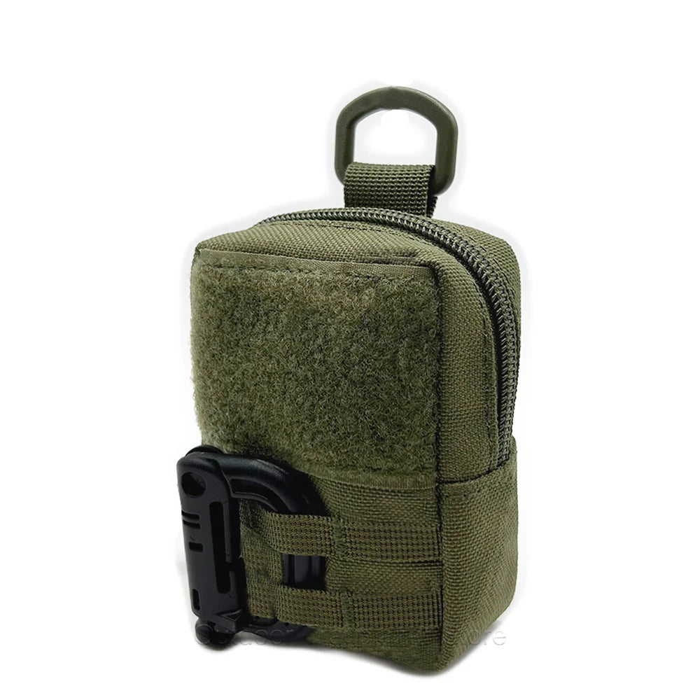 Tactical Mini MOLLE Pouch Compact Utility EDC Battery Cigarette Case Card Slot Waist Bags For Hunting Trekking Running Camping