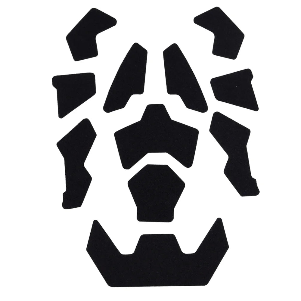 11Pcs/Set Super High Cut Tactical FAST Helmet Magic Sticker Helmet Hook Loop Patches Helmet Accessories BK/MC