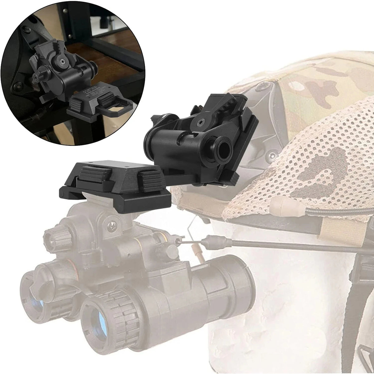 BOOIU Tactical Helmet Metal L4G24 NVG Night Vision Device Mounting Bracket Outdoor Sports Bracket For PVS15/18 Helmets