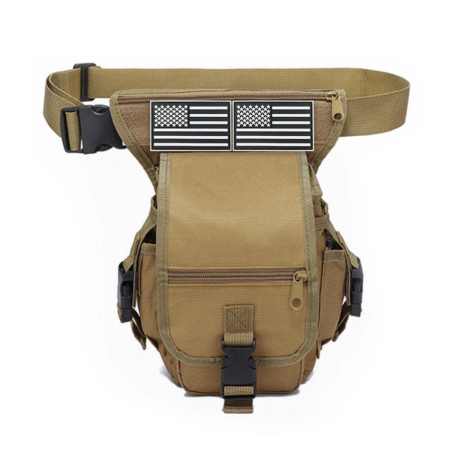 Outdoor multifunctional leg bag, quick detachable waist bag, partitioned storage, smooth zipper design
