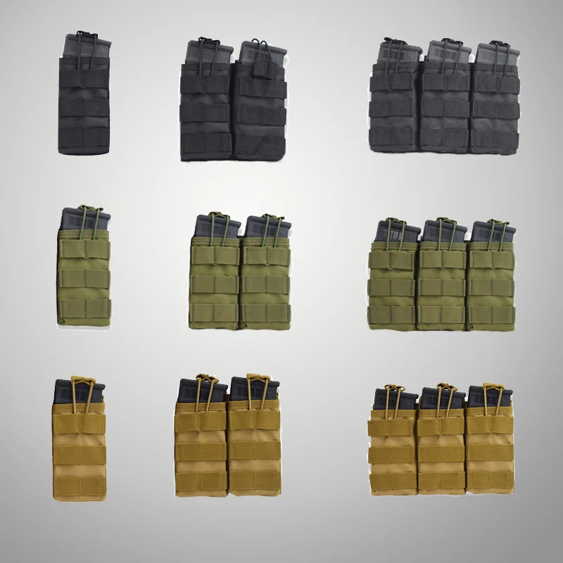 Tactical Hunting Molle Single&Double&Triple Magazine Pouches Airsoft AK 7.62 5.56mm M4 Magazine Bag Tactical Hunting Gear