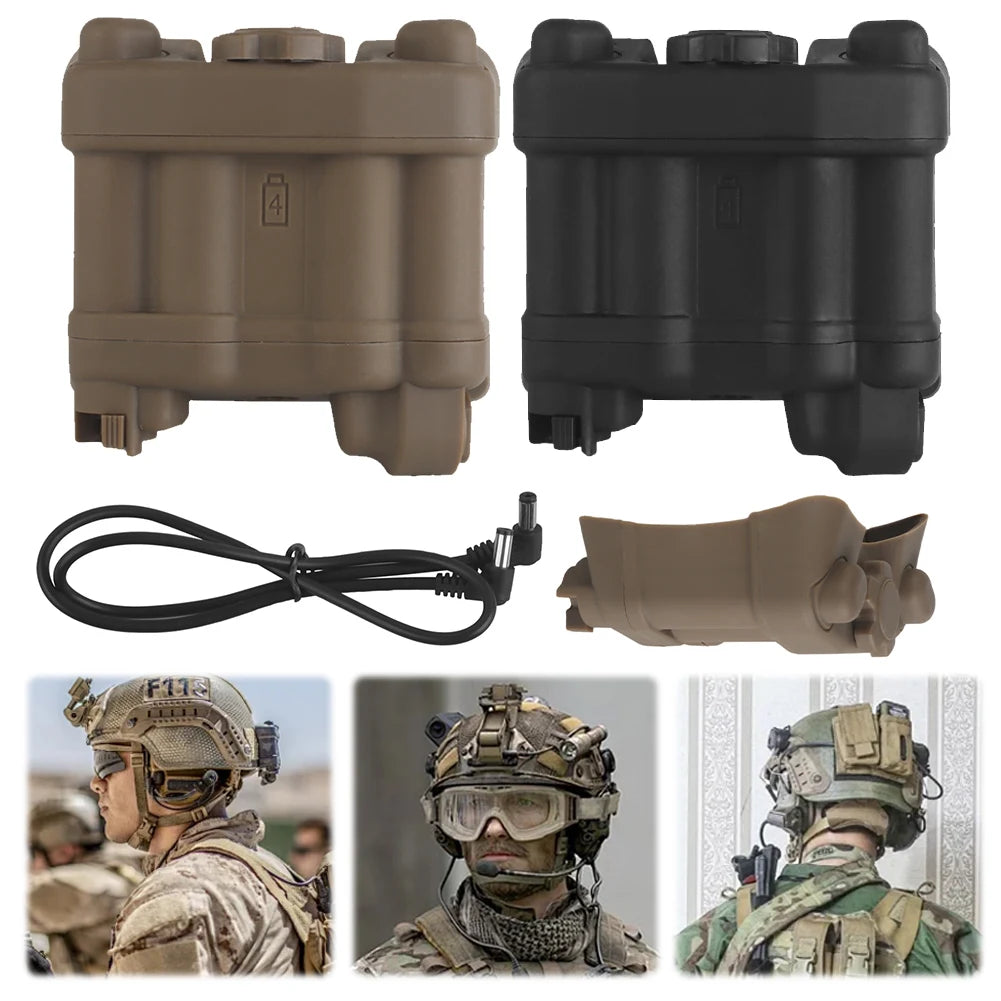 Elastic Adjustment Balance Weight Bag Realistic Helmet NVG Battery Pouch Battery Storage Holder Pack for AN/PVS31 Battery Case