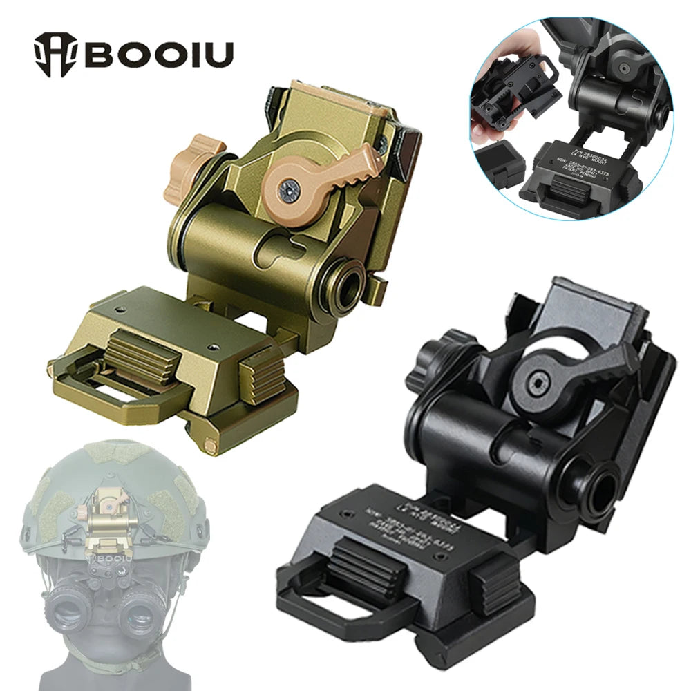 BOOIU L4G24 NVG Tactical Fast Helmet Mount Metal/Nylon Holder Bracket For PVS15/18 Goggles Night Vision Stent Helmet Accessories