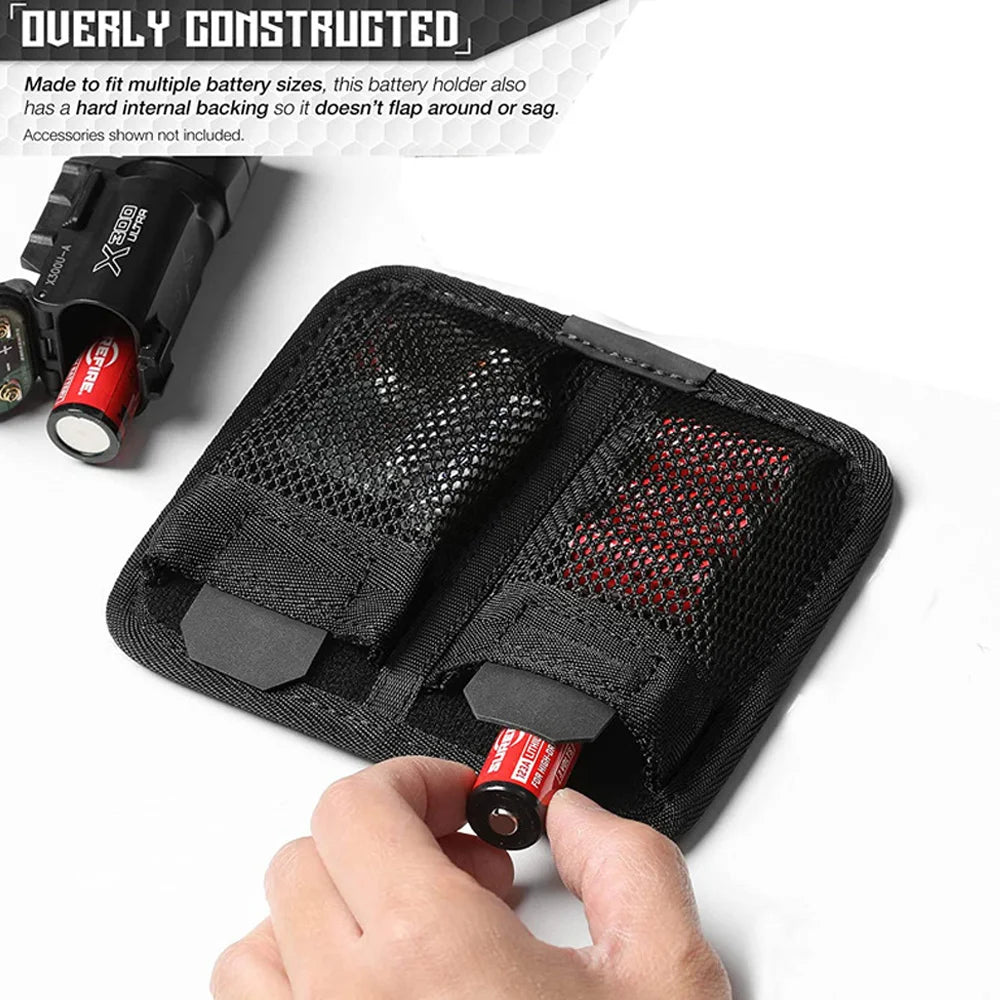 Tactical Hook Fasteners Pouch EDC Accessory Storage Mesh Bag Backpack Insert Pouch Modular Panel Organizer Admin Pouch