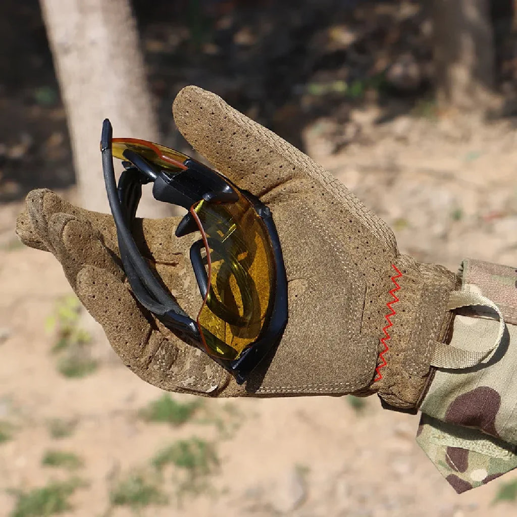 Men Tactical Gloves Airsoft Full Finger Gloves Outdoor Hiking Cycling Combat Shooting Camo Anti-Skid Mittens