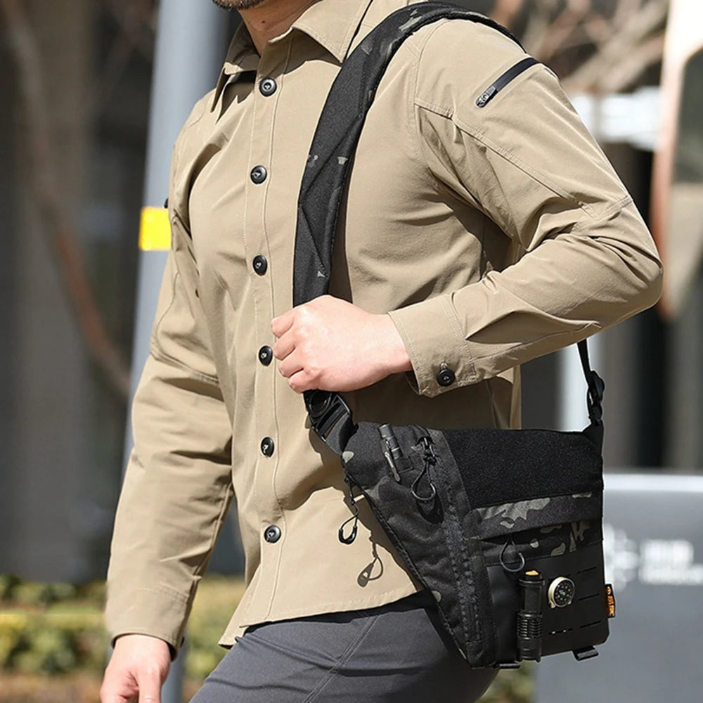 Outdoor Tactical Fanny Pack for Men Concealed Carry Backpack Shoulder Holster Chest Crossbody Bag