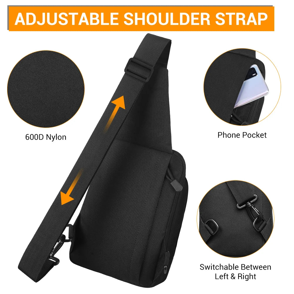 Tactical Pistol Bag Concealed Carry Crossbody Shoulder Holster Bag Quick Opening Gun Bag Sling EDC Pouch Chest Pack for Outdoor