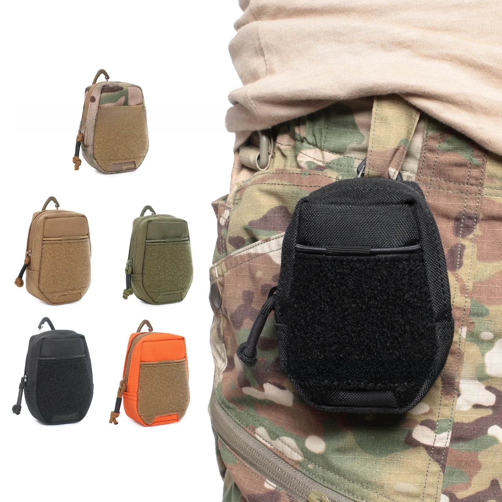 Tactical EDC Molle Pouch Phone Holder Camping Belt Purse Admin Pouch EDC Tool Bag Hunting Organizer Pouch