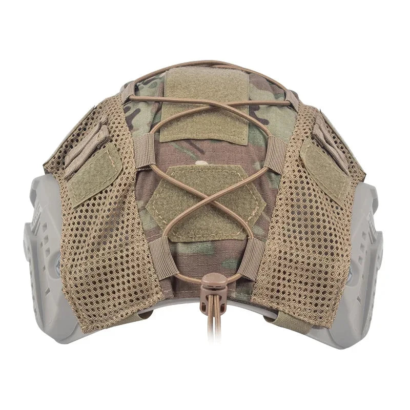 Tactical Helmet Cover for Fast MH PJ BJ OPS-Core Helmet Airsoft Paintball High-cut Helmet Cover camo with Elastic Cord
