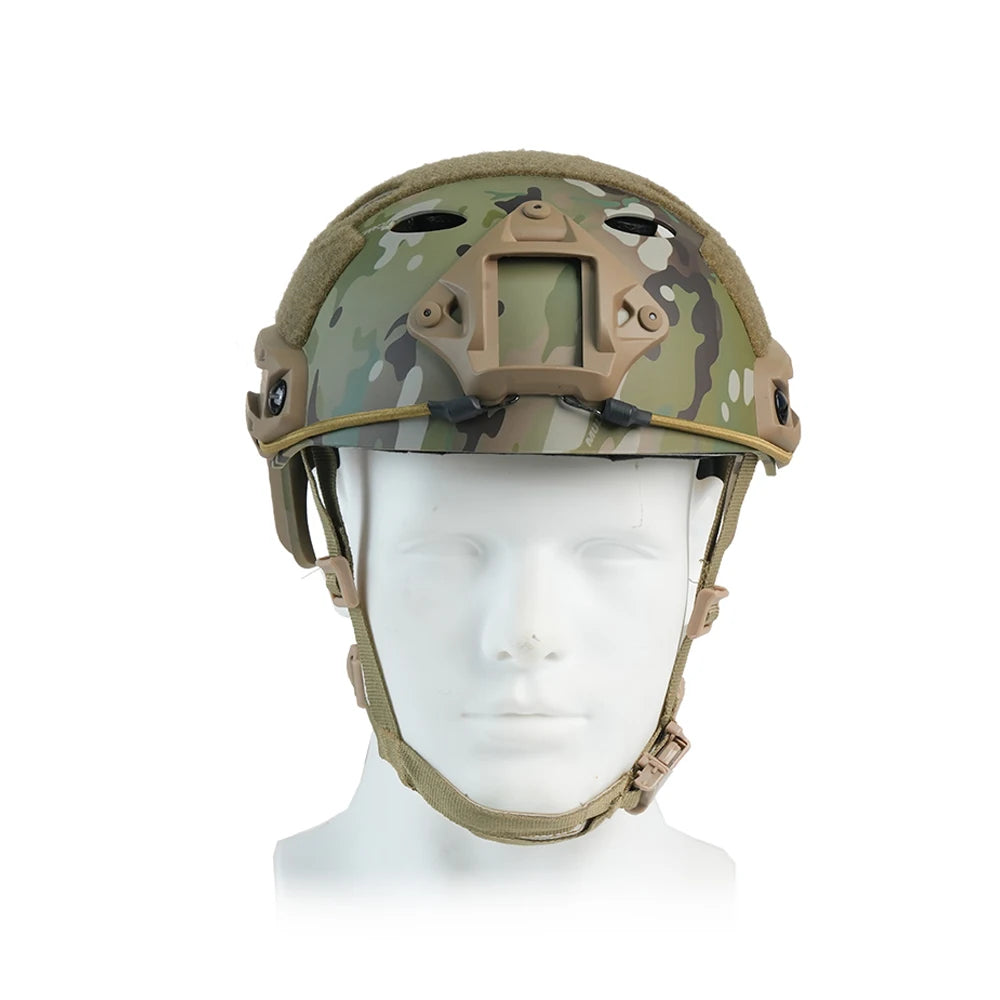BOOIU Fast Tactical Helmets Adjustable Knob Disguise ABS Thickened Camouflage Hunting CS Military Outdoor Sports Protect Helmets