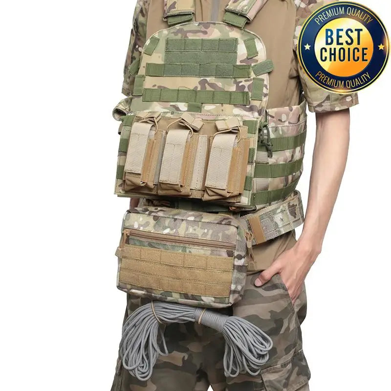 1000D Tactical Sack Pouch Sub Abdominal Drop Down Belly Utility Bag For D3 Chest Rig MK3 Hunting Vest Plate Carrier Storage Bag