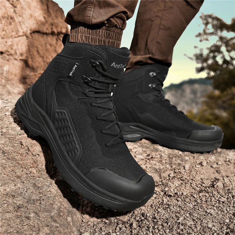 New men's hiking boots, high top combat training boots, anti slip snow boots, field desert boots, outdoor cycling shoes