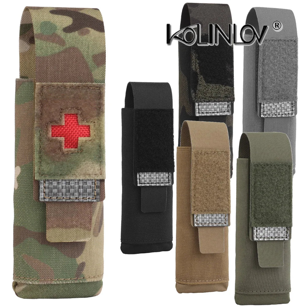 Tactical Medical Pouch CAT Tourniquet Pouch Outdoor Hunting Vest Belt Molle Flashlight Storage Holster knight Patrol Tool Bag