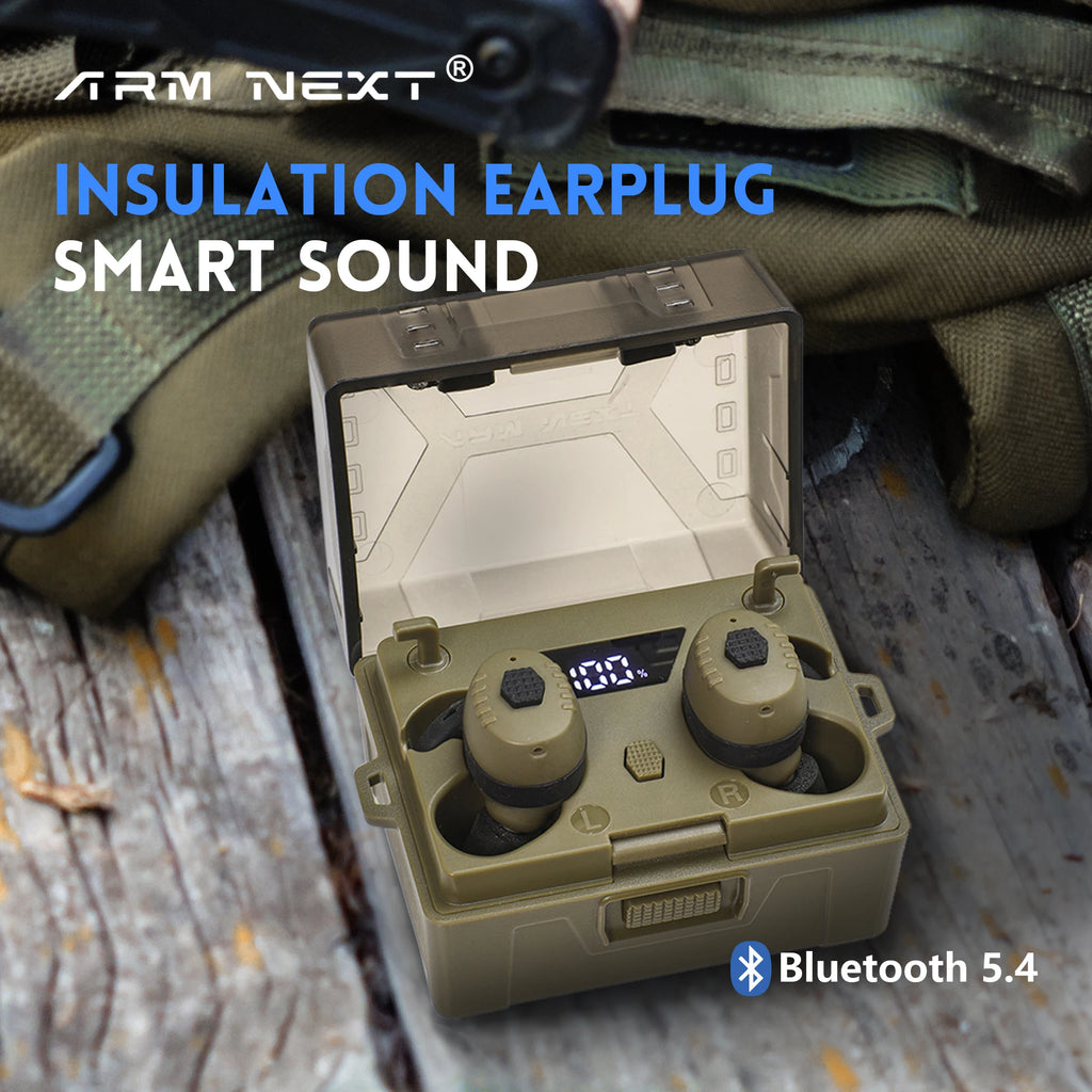 E30 Tactical Earphone Earplugs NRR31dB -Tactical Bluetooth Earbuds with Active Noise Cancelling for Shooting Hearing Protection