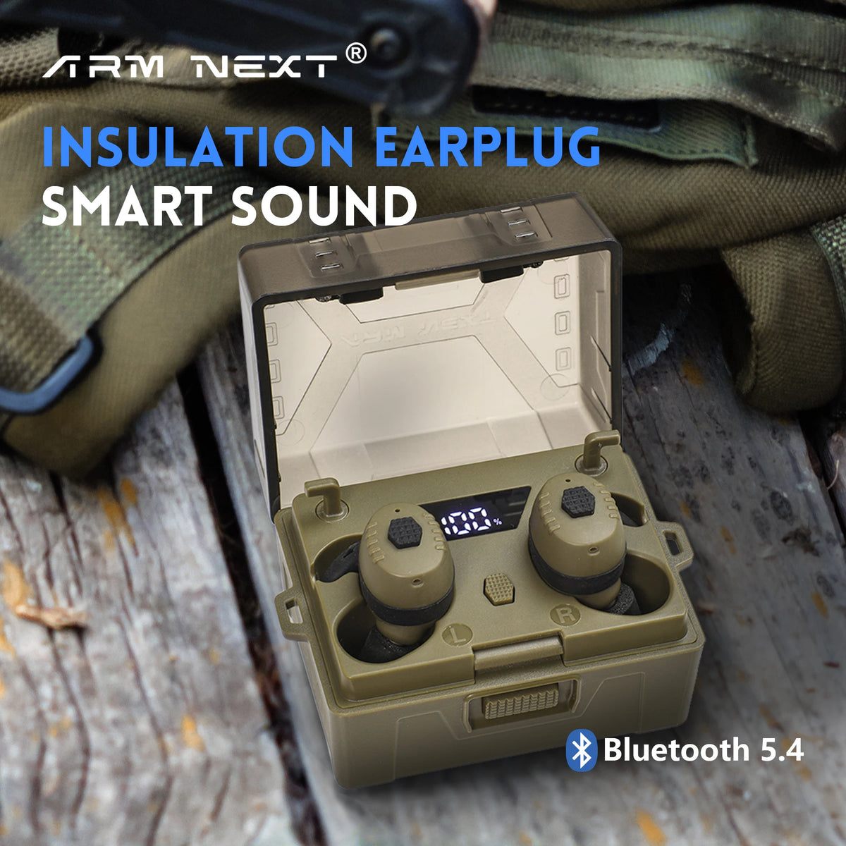 E30 Tactical Earphone Earplugs NRR31dB -Tactical Bluetooth Earbuds with Active Noise Cancelling for Shooting Hearing Protection