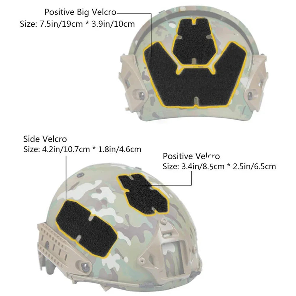 Tactical Helmet Parts Airsoft Helmet Patches Hook And Loop Fastener Sticky Accessories For FAST MICH M88 AF Helmet