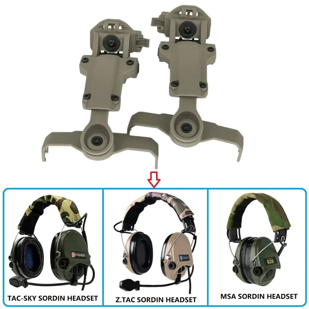 TCIHEADSET Tactical Helmet WENDY/ARC Rail Adapter Headset Bracket for MSA SORDIN/Z.TAC/TAC-SKY SORDIN Airsoft Shooting Headset