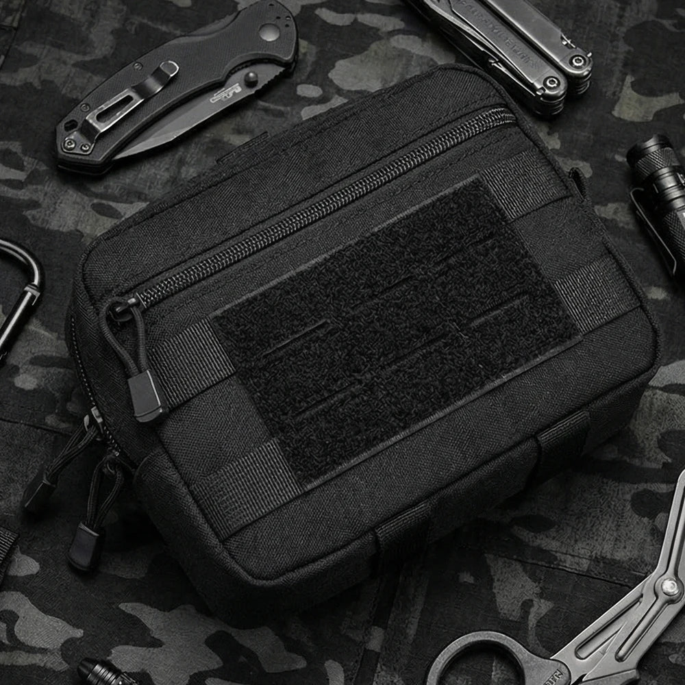 Tactical MOLLE EDC Pouch 600D Nylon Waist Pack EMT Utility Tool Pouches Organizer Bag for Outdoor Hiking Camping Hunting Travel