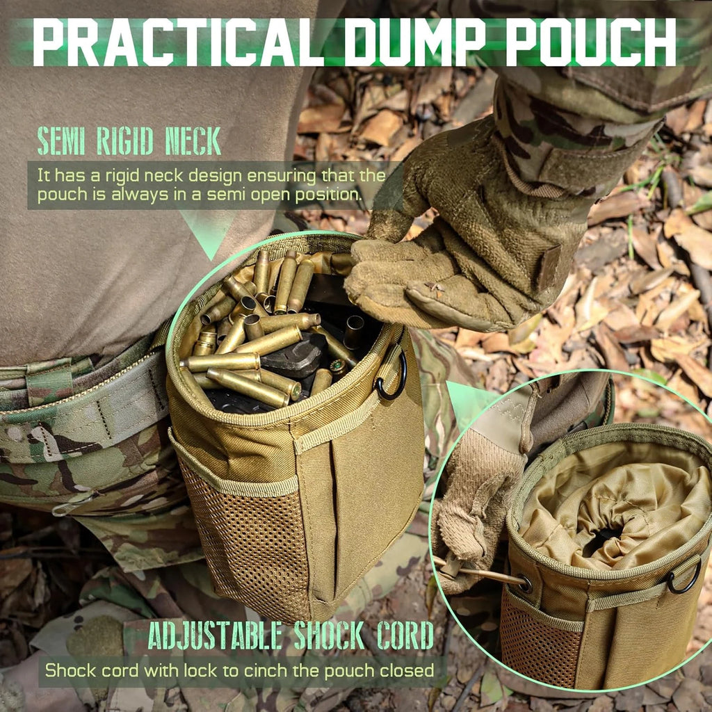 3-5L Outdoor Molle Nylon Dump Drop Pouch Camo Recycle Waist Pack Bags Utility Belt Ammo Pouch Hiking Hunting Accessories Bag