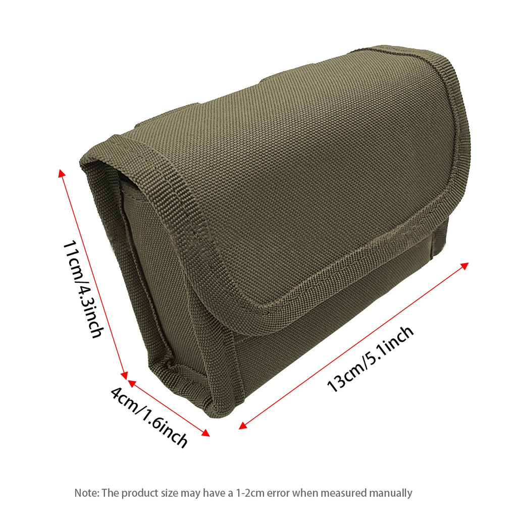 Multi functional accessory bag with fixed elastic band inside, flip cover design, snap fastener for more secure fixation